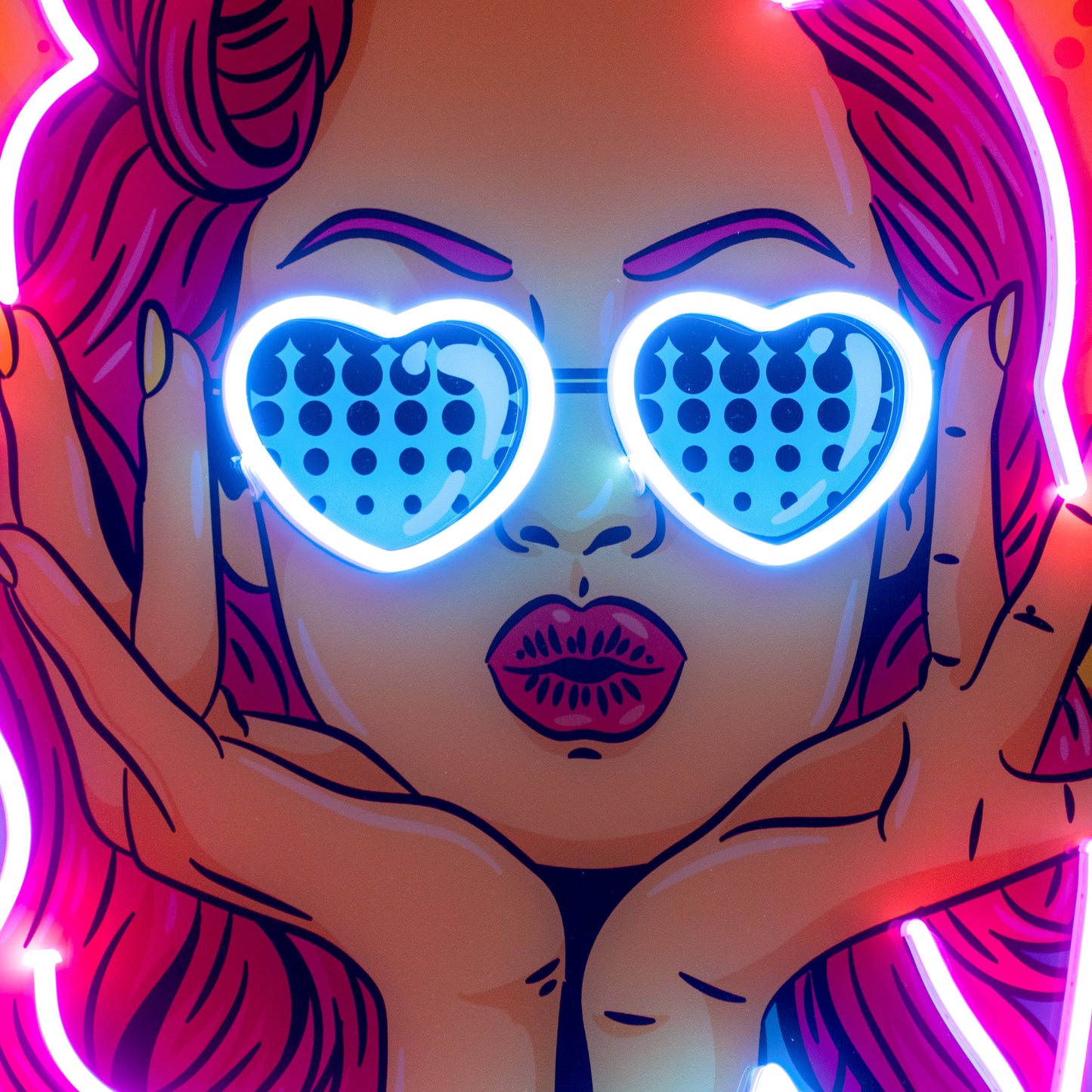 Woman Retro LED Neon Artwork Sign Light
