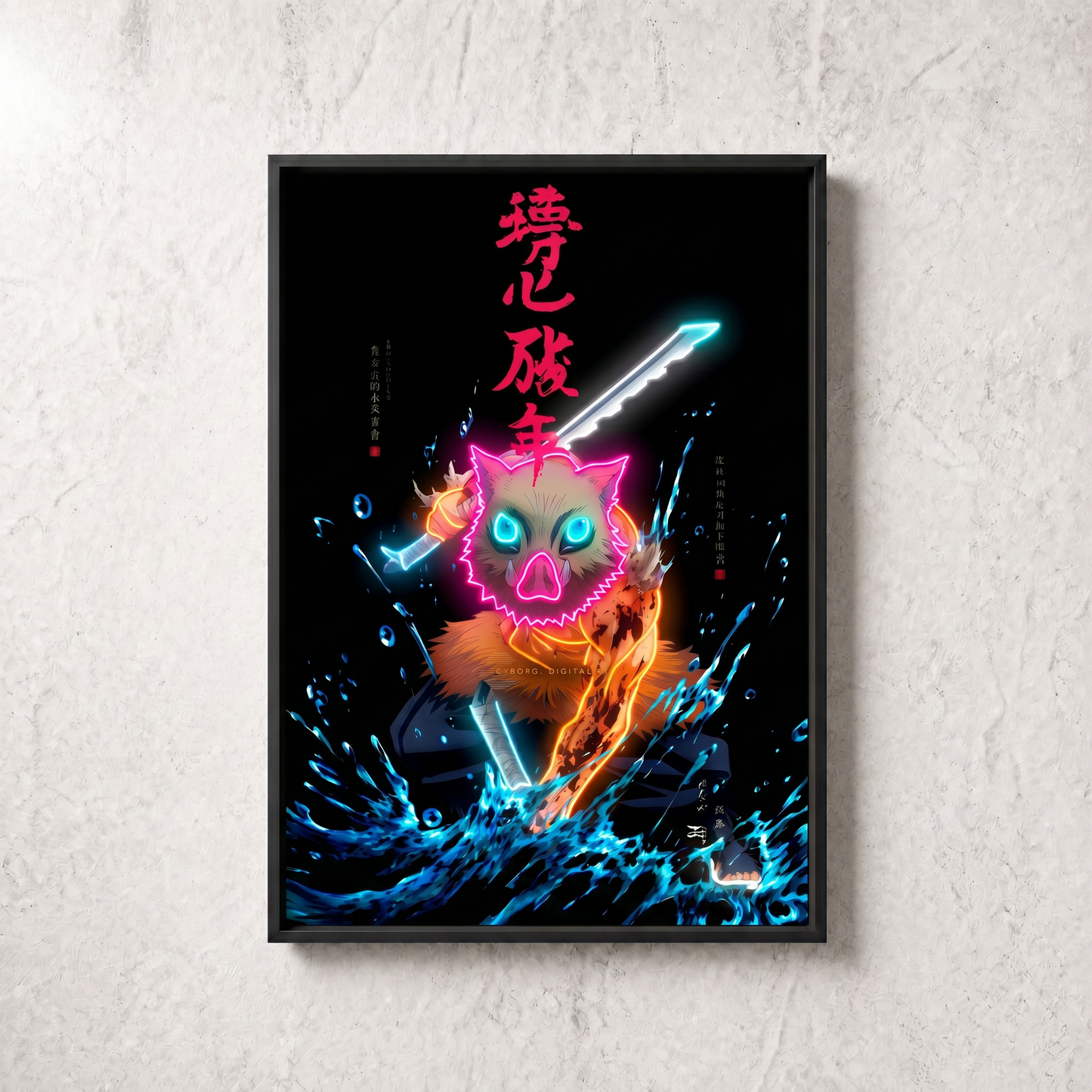 Anime Inosuke 1 Neon Wall Art – UV Printed Custom LED Neon Artwork
