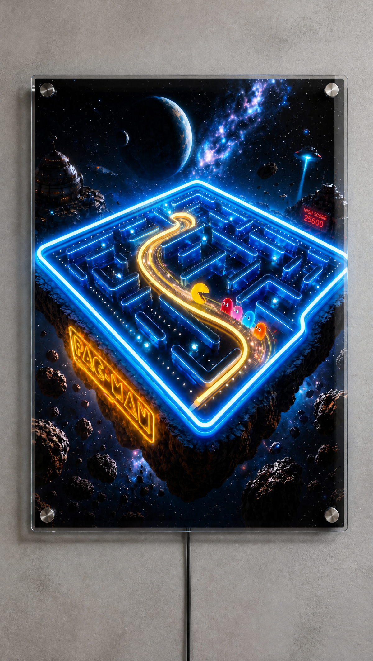 Retro Maze LED Neon Wall Art - Premium Custom LED Neon Artwork