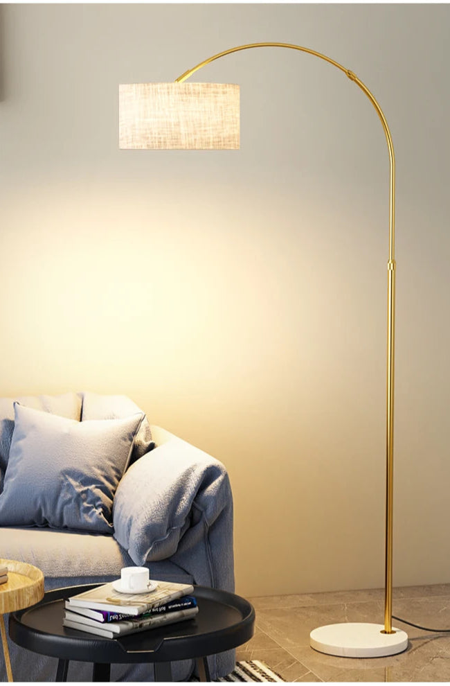 Fishing Design Led Floor Lamps Living Room Sofa Side Standing Lights Remote Control Dim Bedroom Bedside Lamp Ambient Light
