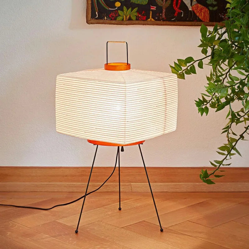 Japanese Elegance Akari Noguchi Yong Table Lamp - Stunning Rice Paper Light for Your Living Room or Bedroom