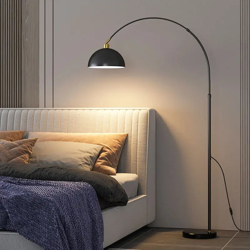 Fishing Design Led Floor Lamps Living Room Sofa Side Standing Lights Remote Control Dim Bedroom Bedside Lamp Ambient Light