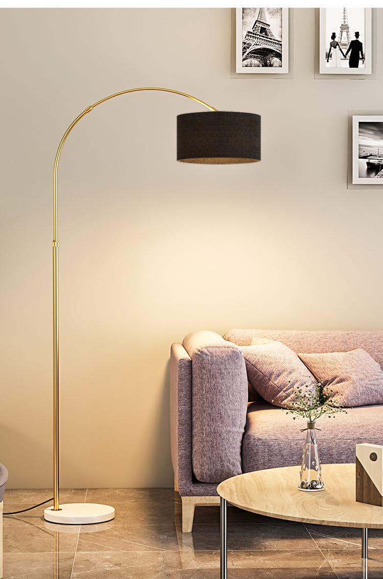 Fishing Design Led Floor Lamps Living Room Sofa Side Standing Lights Remote Control Dim Bedroom Bedside Lamp Ambient Light