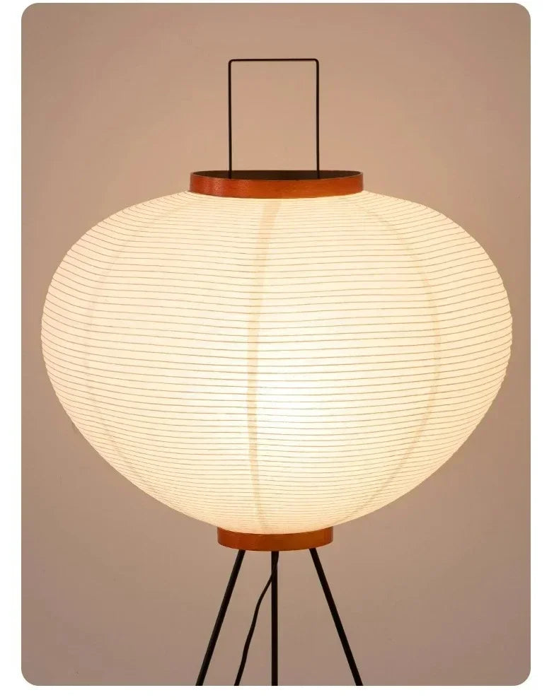 Japanese Noguchi Akari Rice Paper Floor Lamp – Elevate Your Space with Wabi Sabi Lighting for a Cozy Living Room or Bedroom