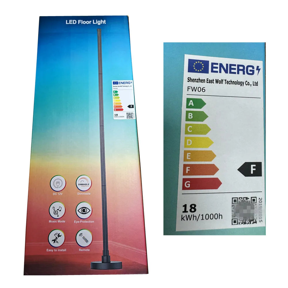 Transform Your Space with RGB Dimmable LED Floor Lamps – Remote & App Control, 16 Million Colors for Vibrant Home Décor