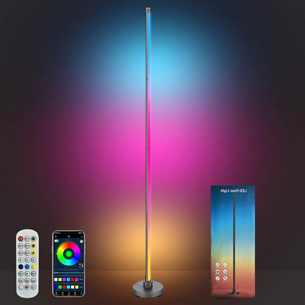 Transform Your Space with RGB Dimmable LED Floor Lamps – Remote & App Control, 16 Million Colors for Vibrant Home Décor