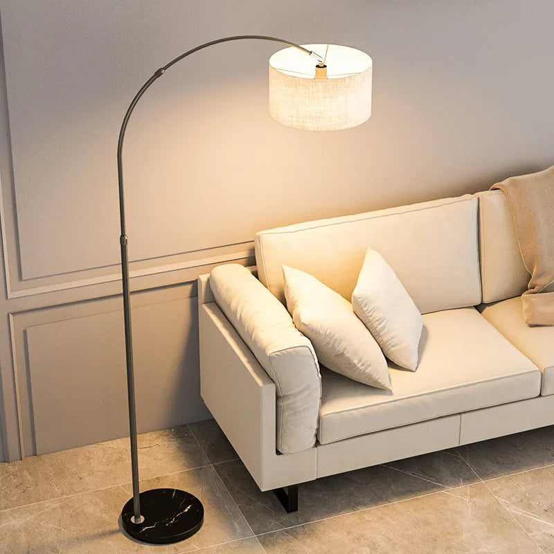 Fishing Design Led Floor Lamps Living Room Sofa Side Standing Lights Remote Control Dim Bedroom Bedside Lamp Ambient Light
