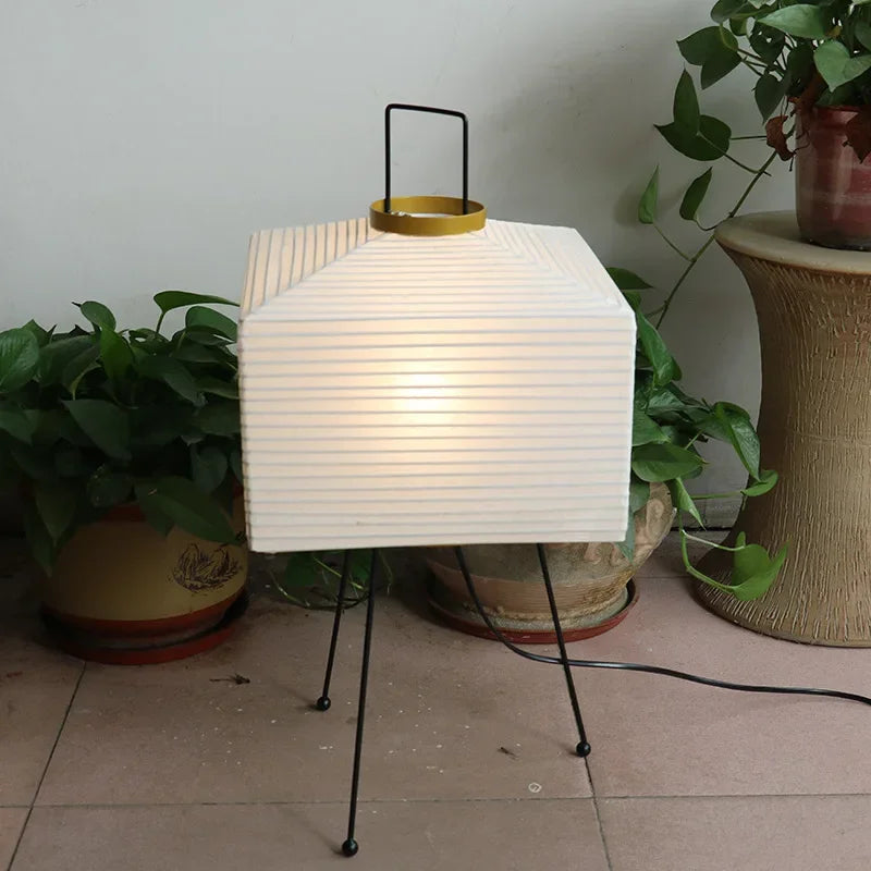 Japanese Elegance Akari Noguchi Yong Table Lamp - Stunning Rice Paper Light for Your Living Room or Bedroom