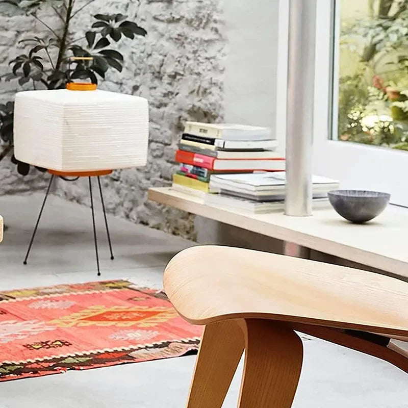 Japanese Elegance Akari Noguchi Yong Table Lamp - Stunning Rice Paper Light for Your Living Room or Bedroom