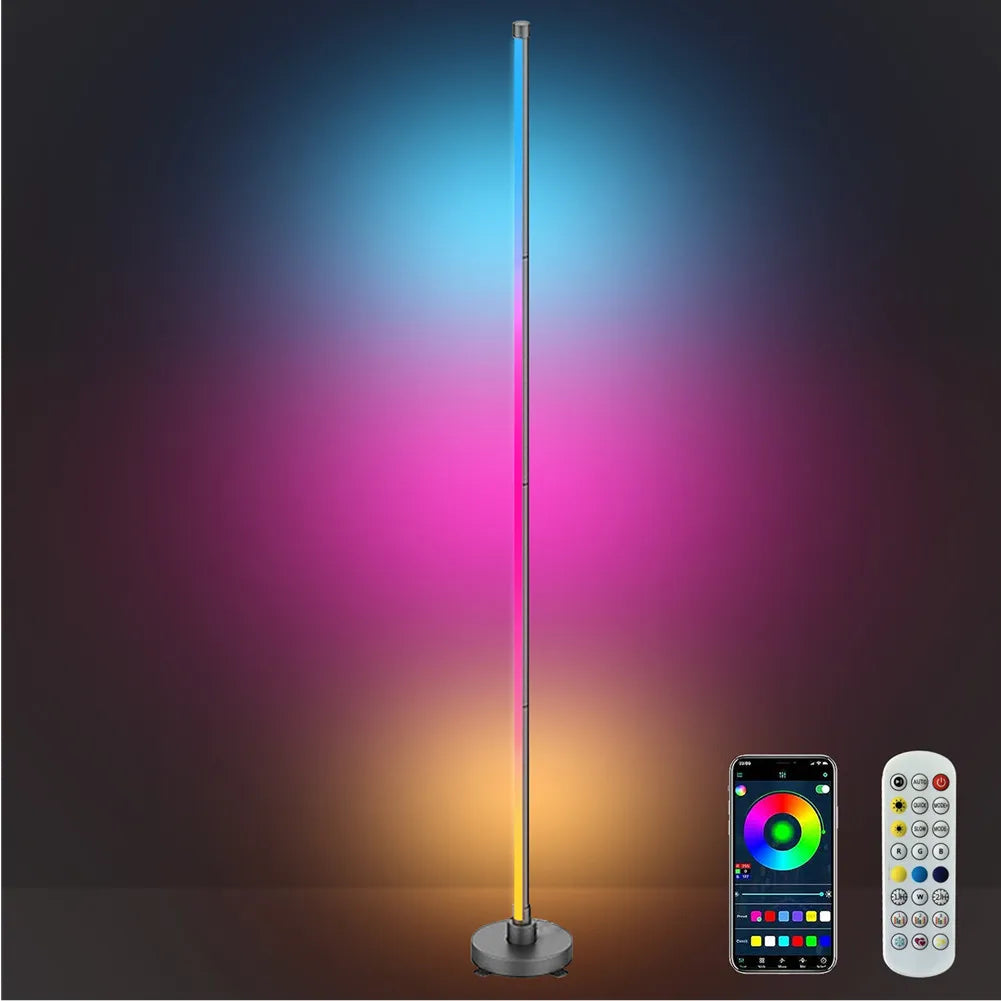 Transform Your Space with RGB Dimmable LED Floor Lamps – Remote & App Control, 16 Million Colors for Vibrant Home Décor