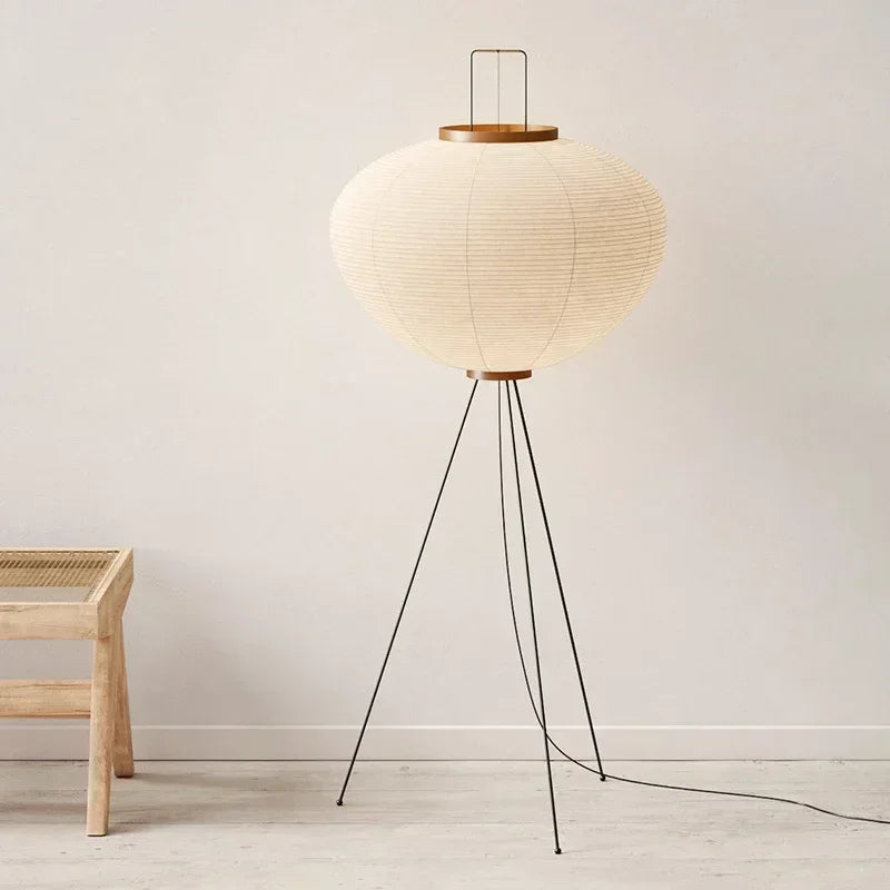 Japanese Noguchi Akari Rice Paper Floor Lamp – Elevate Your Space with Wabi Sabi Lighting for a Cozy Living Room or Bedroom