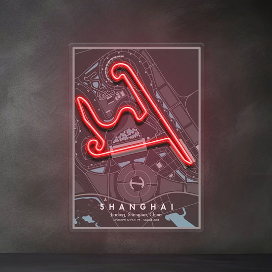 China Motorsport Race Track - Shanghai Circuit LED Neon Sign Art