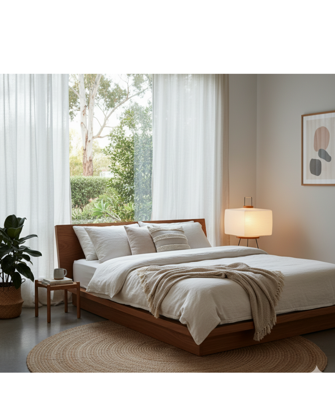 Japanese Elegance Akari Noguchi Yong Table Lamp - Stunning Rice Paper Light for Your Living Room or Bedroom