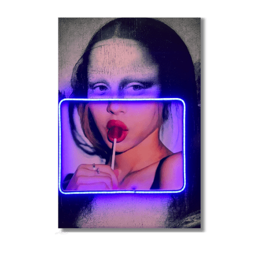 La Gioconda Lollipop | UV LED Neon Artwork