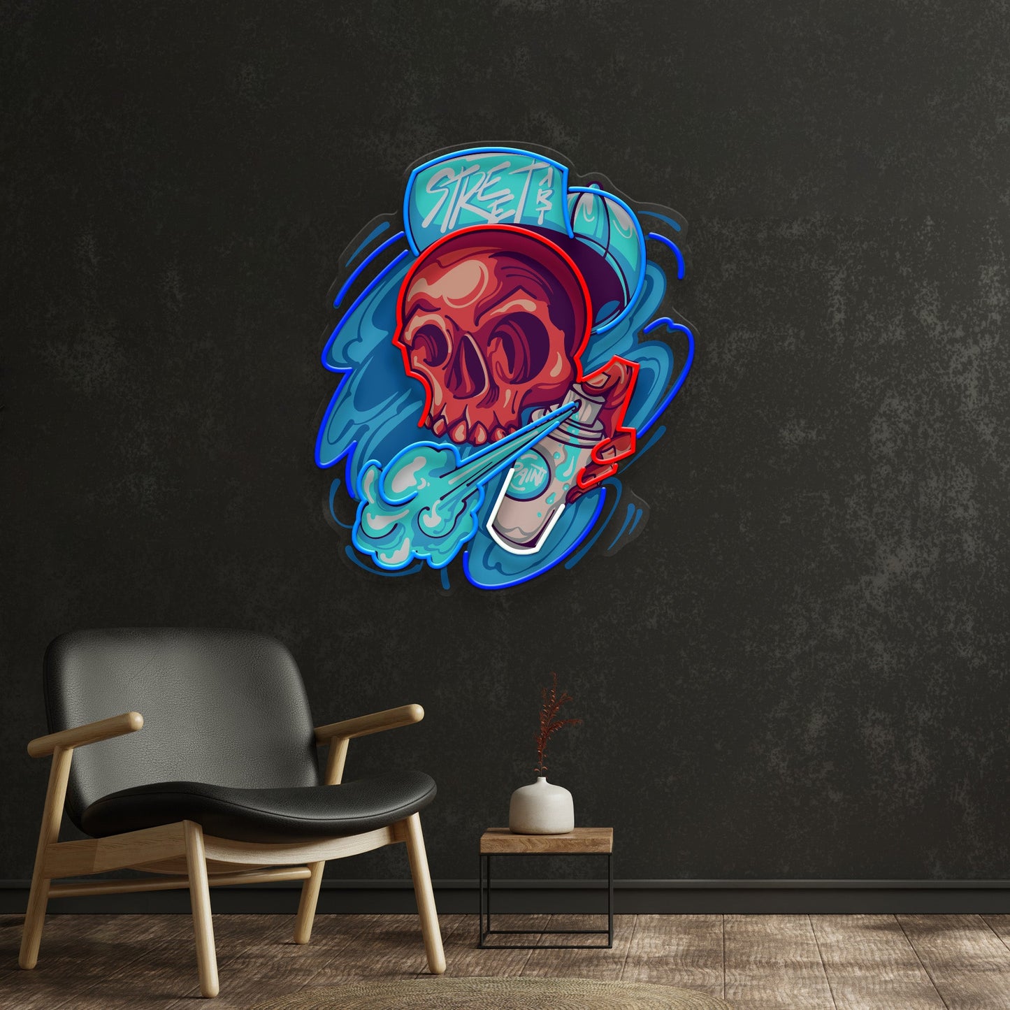 Graffiti Skull LED Neon Sign Light Pop Art