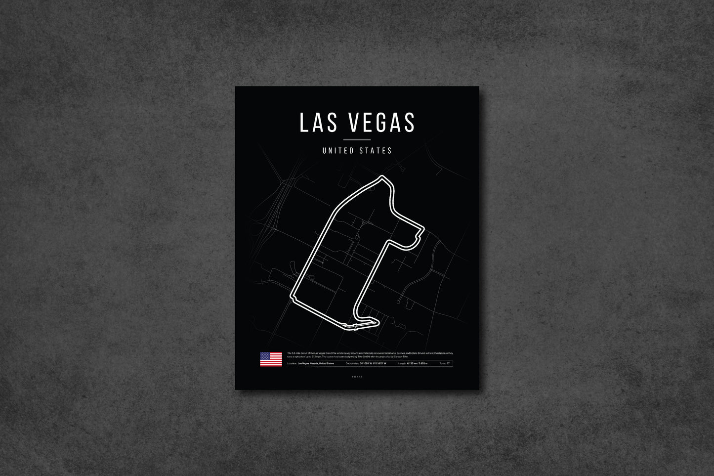 Las Vegas Grand Prix 2025 LED Neon Sign - F1 Circuit Light Art for Your Space