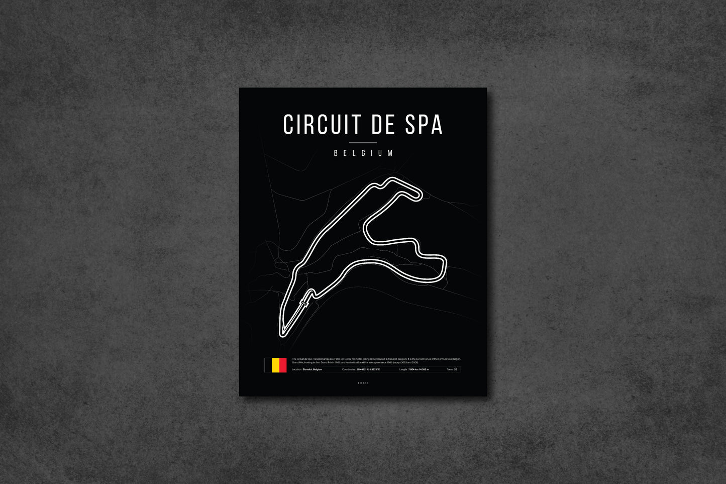 Belgian Grand Prix 2025 Formula 1 - Circuit de Spa Circuit LED Neon Sign Light