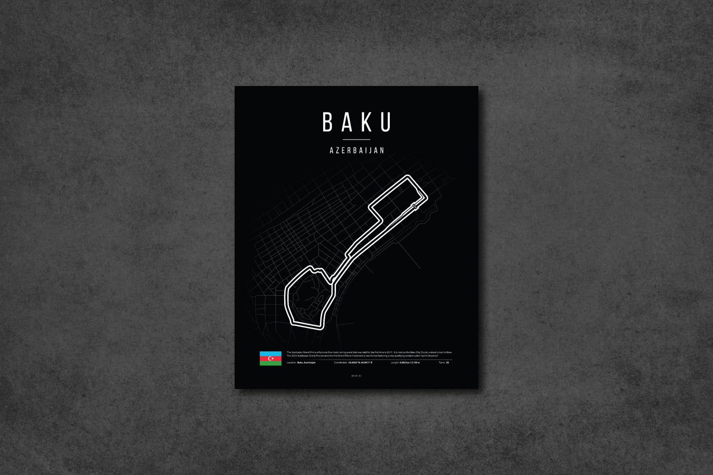 Azerbaijan Grand Prix 2025 Formula 1 - Baku City Circuit LED Neon Sign Light
