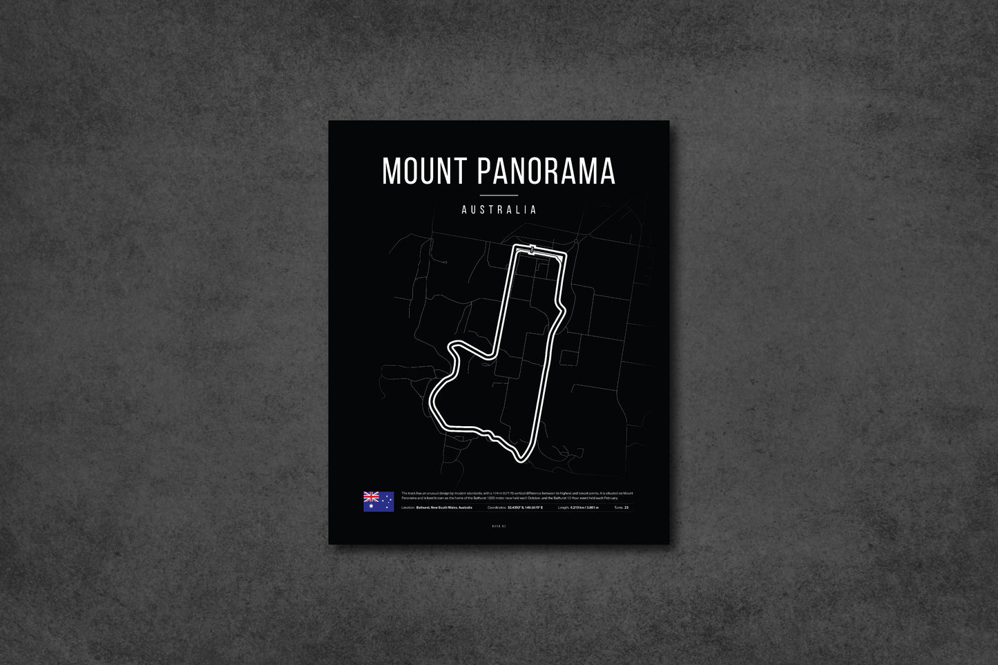 Australian Grand Prix LED Neon Light - Mount Panorama Circuit Wall Art