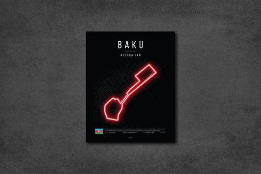 Azerbaijan Grand Prix 2025 Formula 1 - Baku City Circuit LED Neon Sign Light
