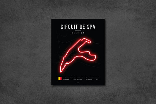 Belgian Grand Prix 2025 Formula 1 - Circuit de Spa Circuit LED Neon Sign Light