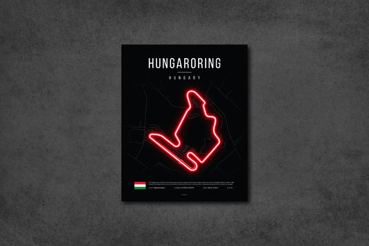 Hungarian Grand Prix 2025 Formula 1 - Hungaroring F1 Circuit LED Neon Sign Light