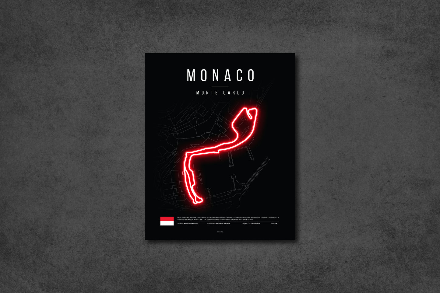 Monaco Grand Prix 2025 Formula 1 - Circuit de Monaco F1 Circuit LED Neon Sign Light