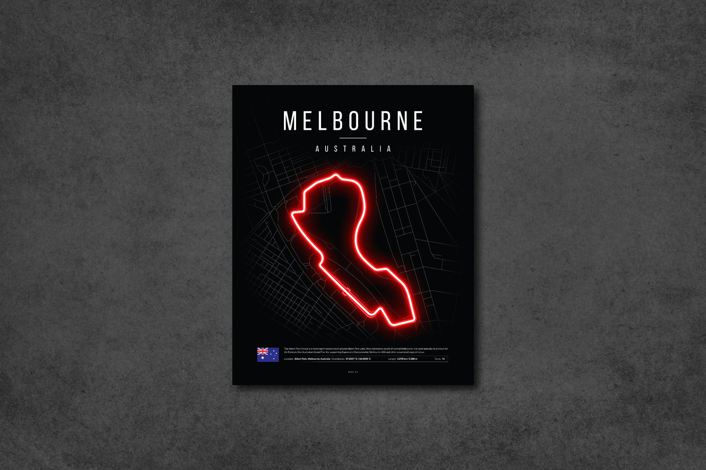 Australian Grand Prix 2025 Formula 1 - F1 Melbourne Circuit LED Neon Sign Light