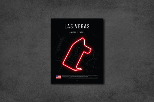 Las Vegas Grand Prix 2025 LED Neon Sign - F1 Circuit Light Art for Your Space