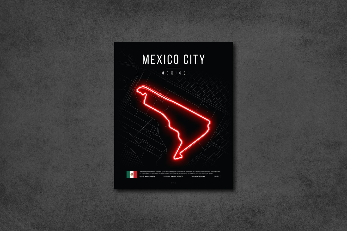 Mexico City Grand Prix 2025 Formula 1 - Autódromo Hermanos Rodríguez F1 Circuit LED Neon Sign Light (Copy)