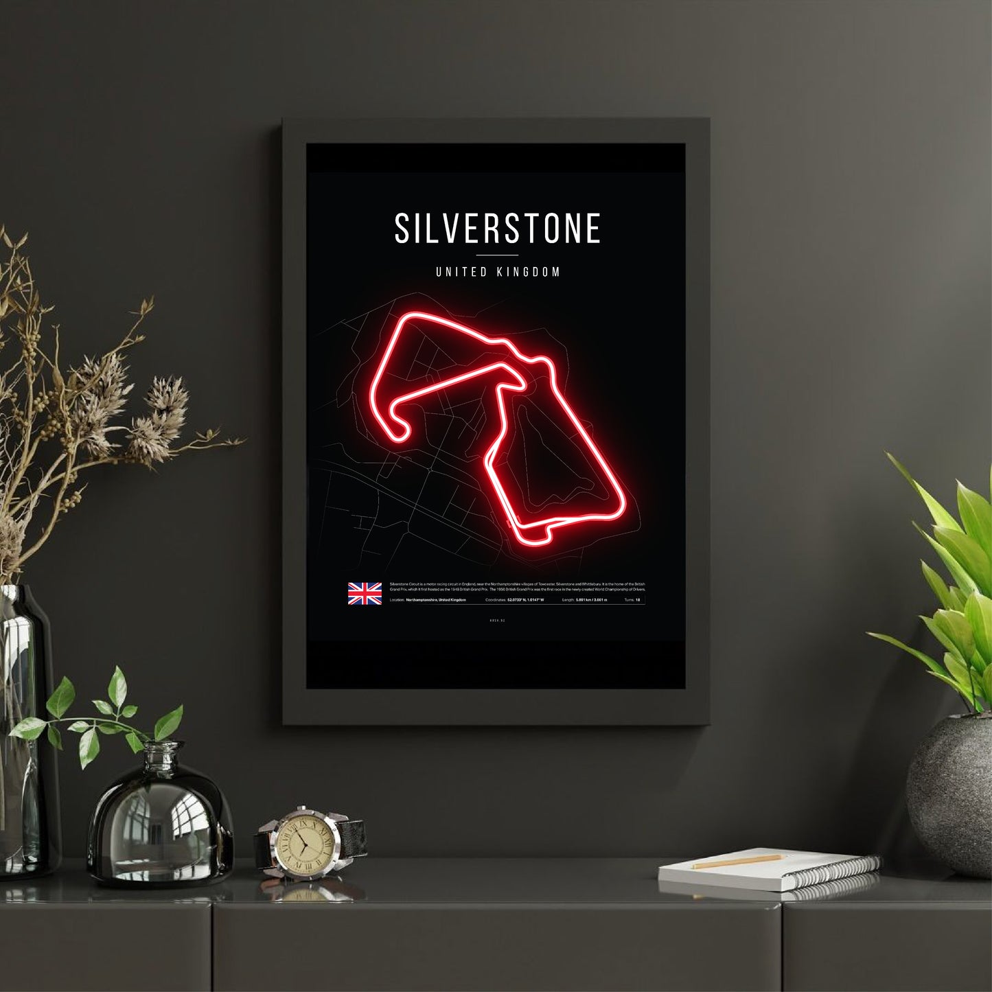 British Grand Prix 2025 Formula 1 - Silverstone F1 Circuit LED Neon Sign Light