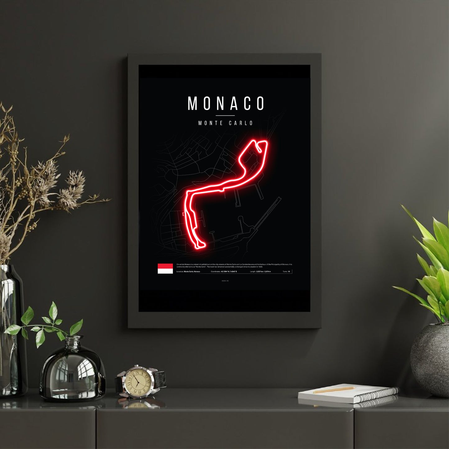 Monaco Grand Prix 2025 Formula 1 - Circuit de Monaco F1 Circuit LED Neon Sign Light