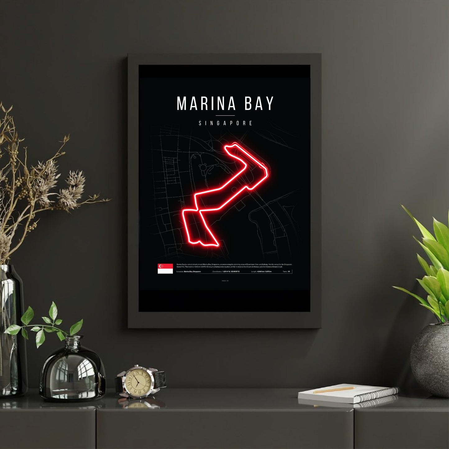Singapore Grand Prix 2025 Formula 1 - Marina Bay Street Circuit F1 Circuit LED Neon Sign Light