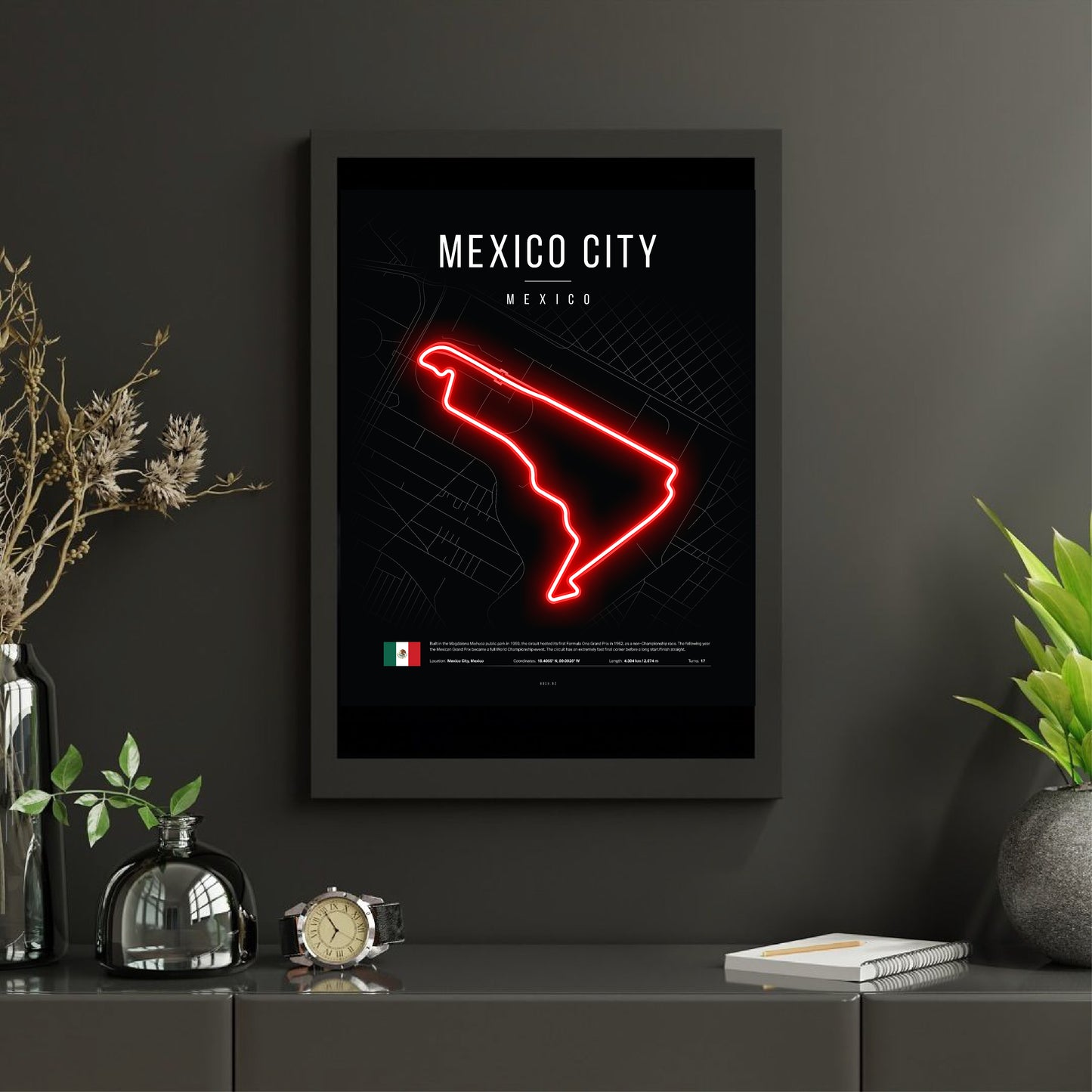 Mexico City Grand Prix 2025 Formula 1 - Autódromo Hermanos Rodríguez F1 Circuit LED Neon Sign Light (Copy)