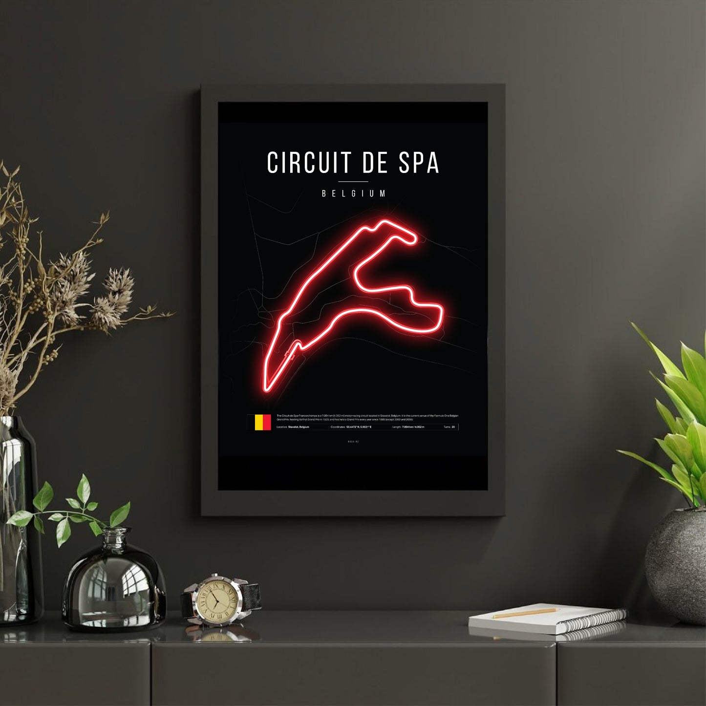 Belgian Grand Prix 2025 Formula 1 - Circuit de Spa Circuit LED Neon Sign Light