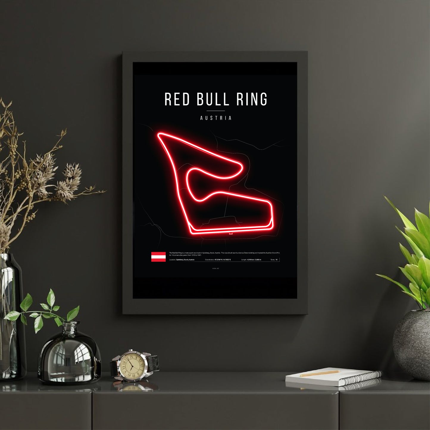 Austrian Grand Prix 2025 - Red Bull Ring F1 Circuit LED Neon Sign Light