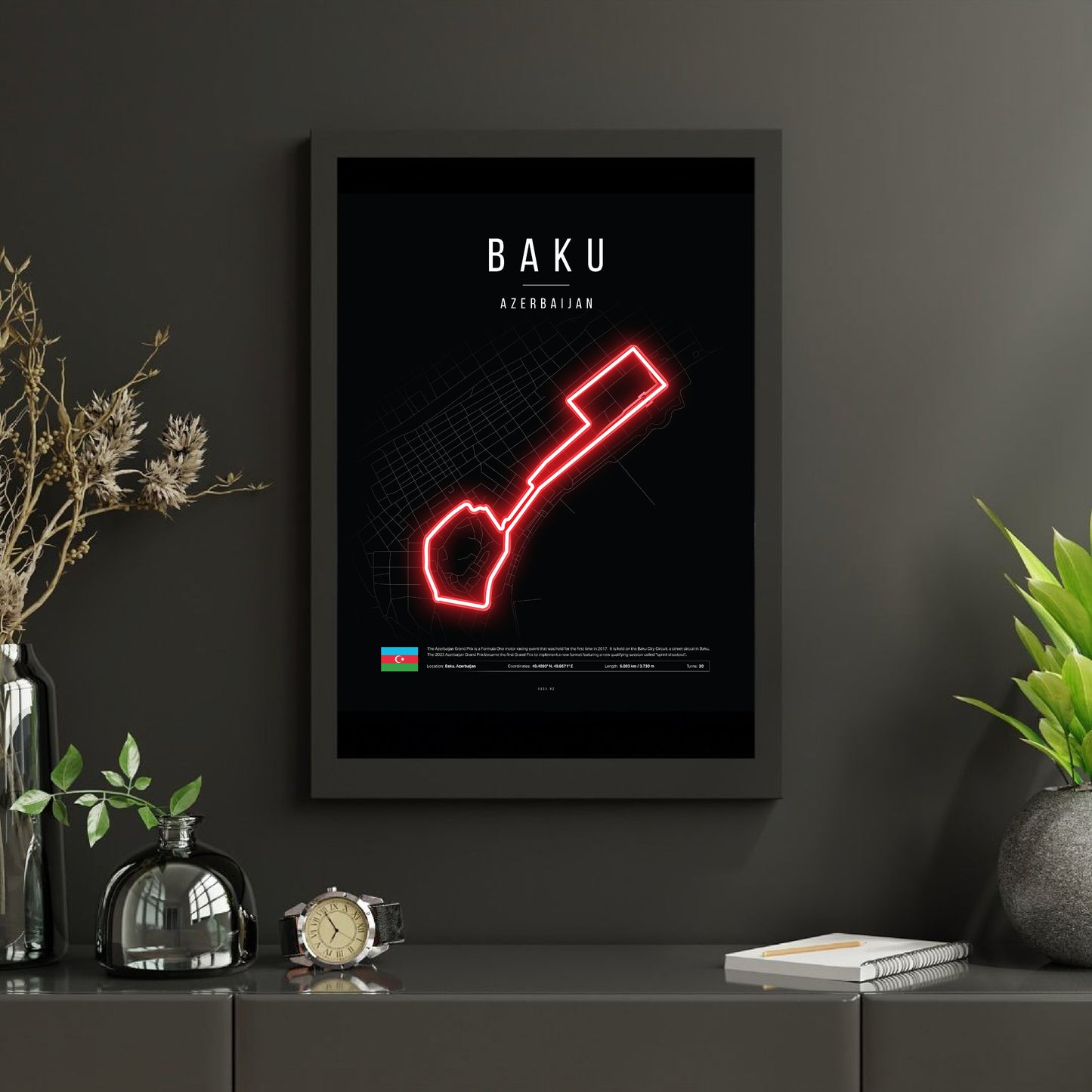 Azerbaijan Grand Prix 2025 Formula 1 - Baku City Circuit LED Neon Sign Light