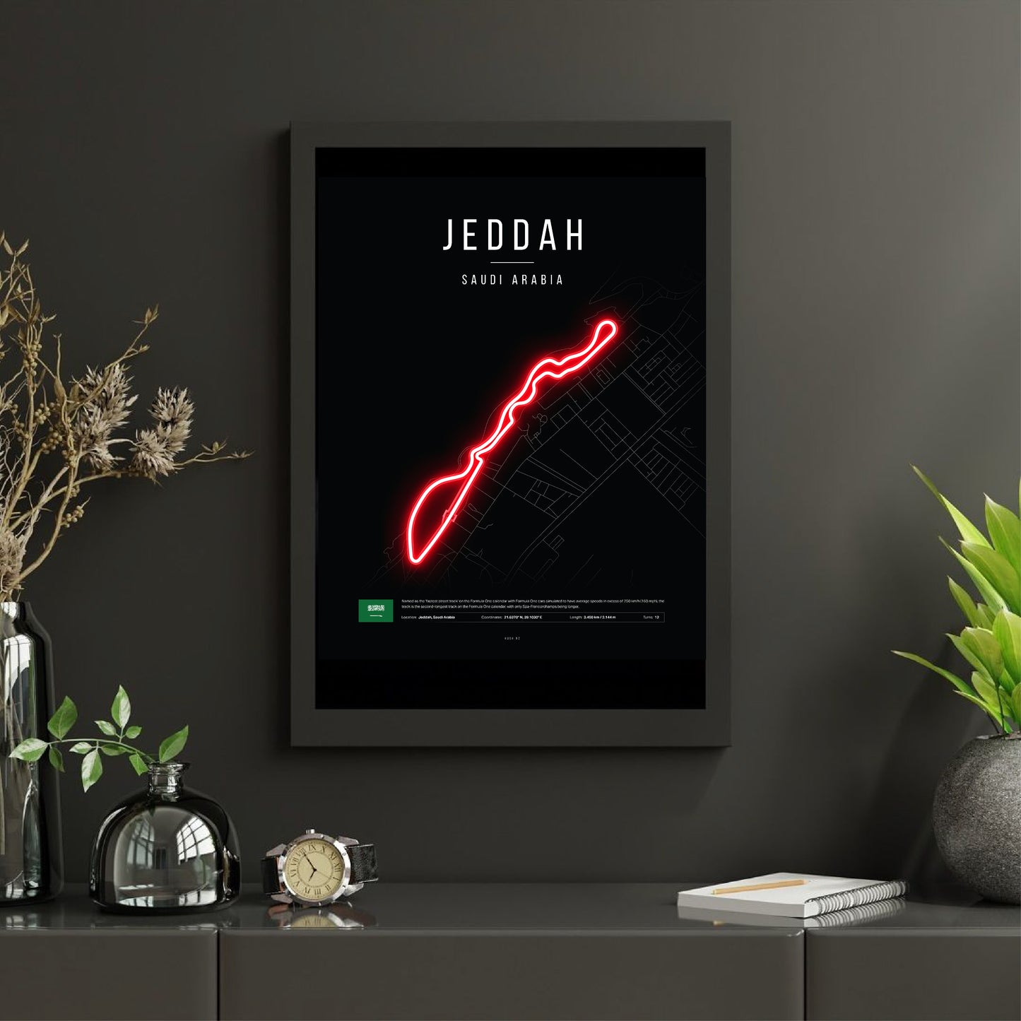 Saudi Arabian Grand Prix 2025 Formula 1 - Jeddah Corniche F1 Circuit LED Neon Sign Light