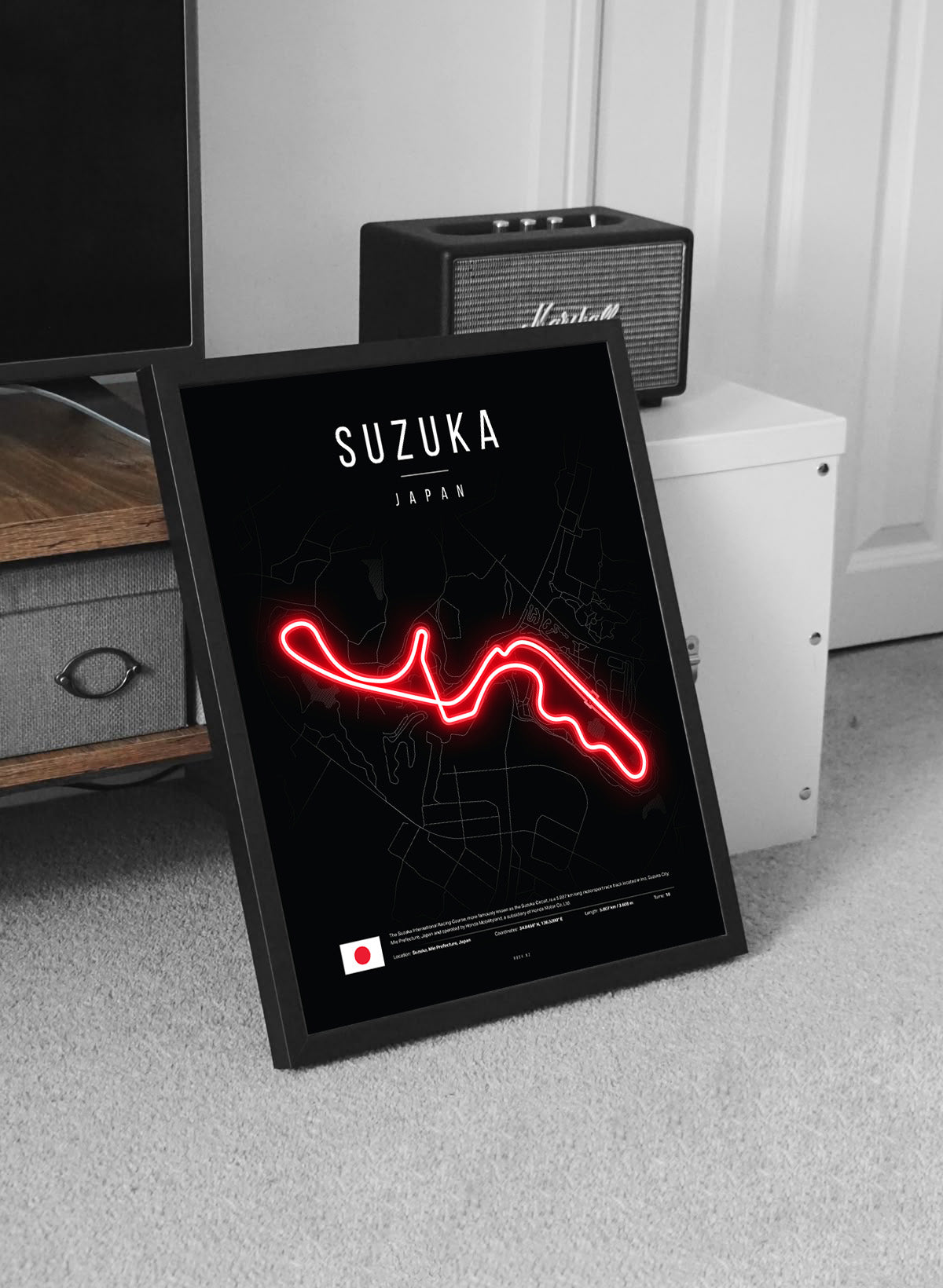 Japanese Grand Prix 2025 Neon Sign - Suzuka F1 Circuit LED Wall Light for Formula 1 Fans