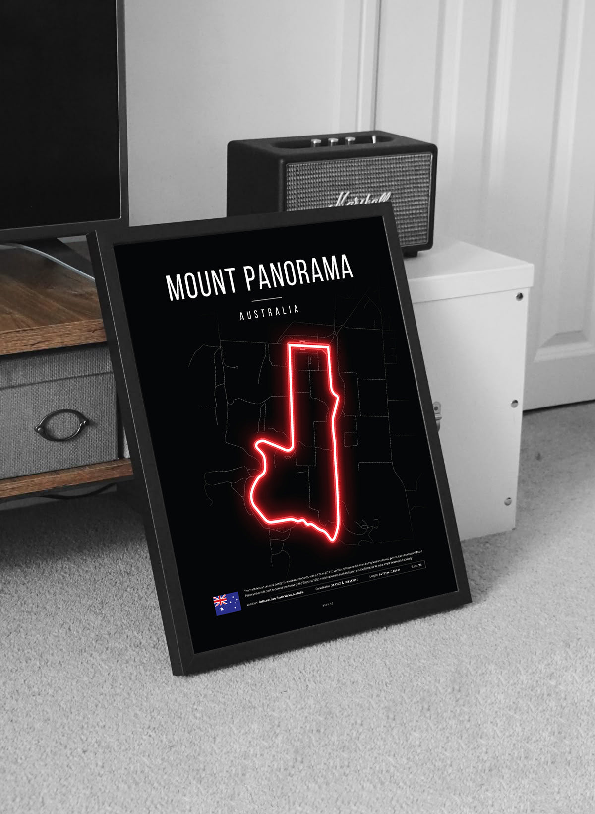 Australian Grand Prix LED Neon Light - Mount Panorama Circuit Wall Art