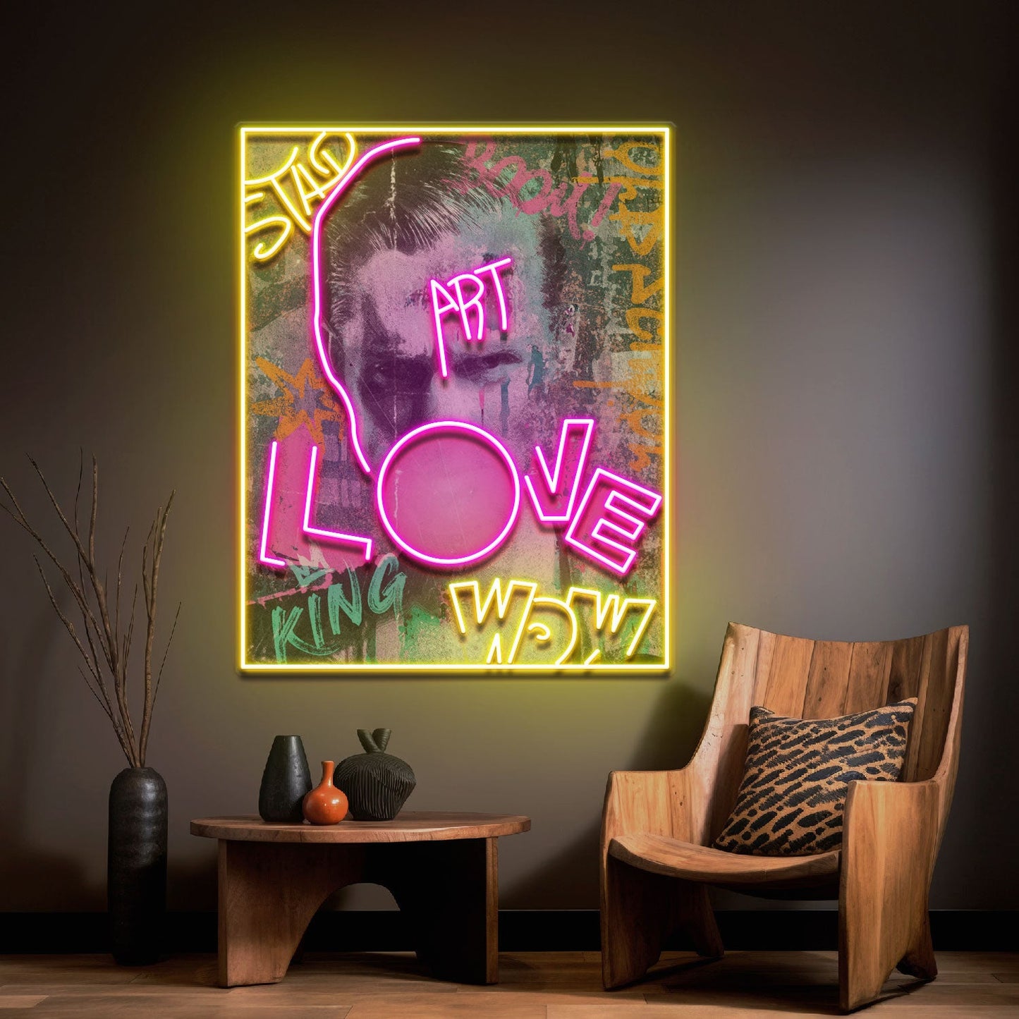 Art King In Collapse Art  LED Neon Sign Light Pop Art