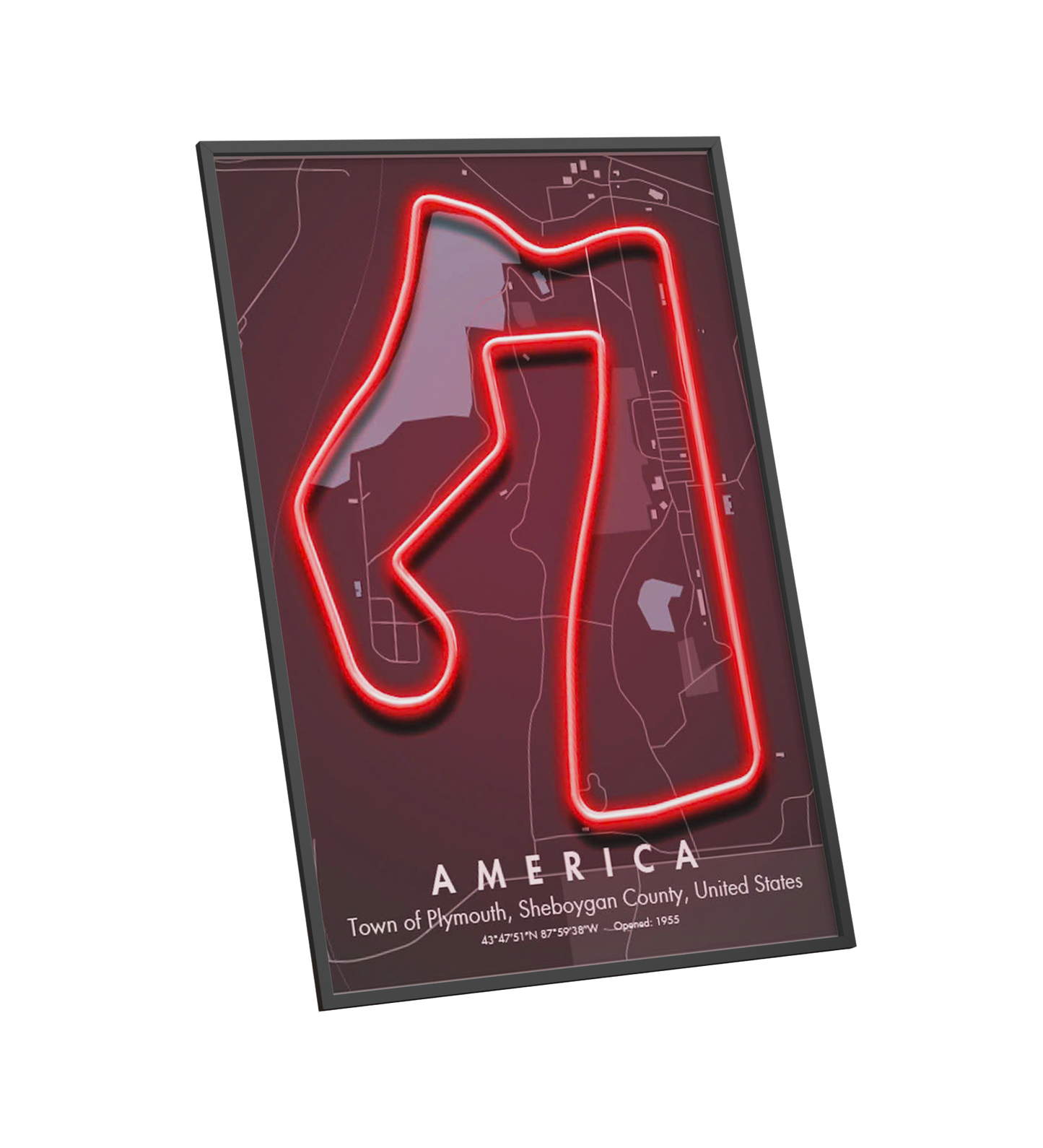 America Circuit - Motorsport Race Track LED Neon Sign Art