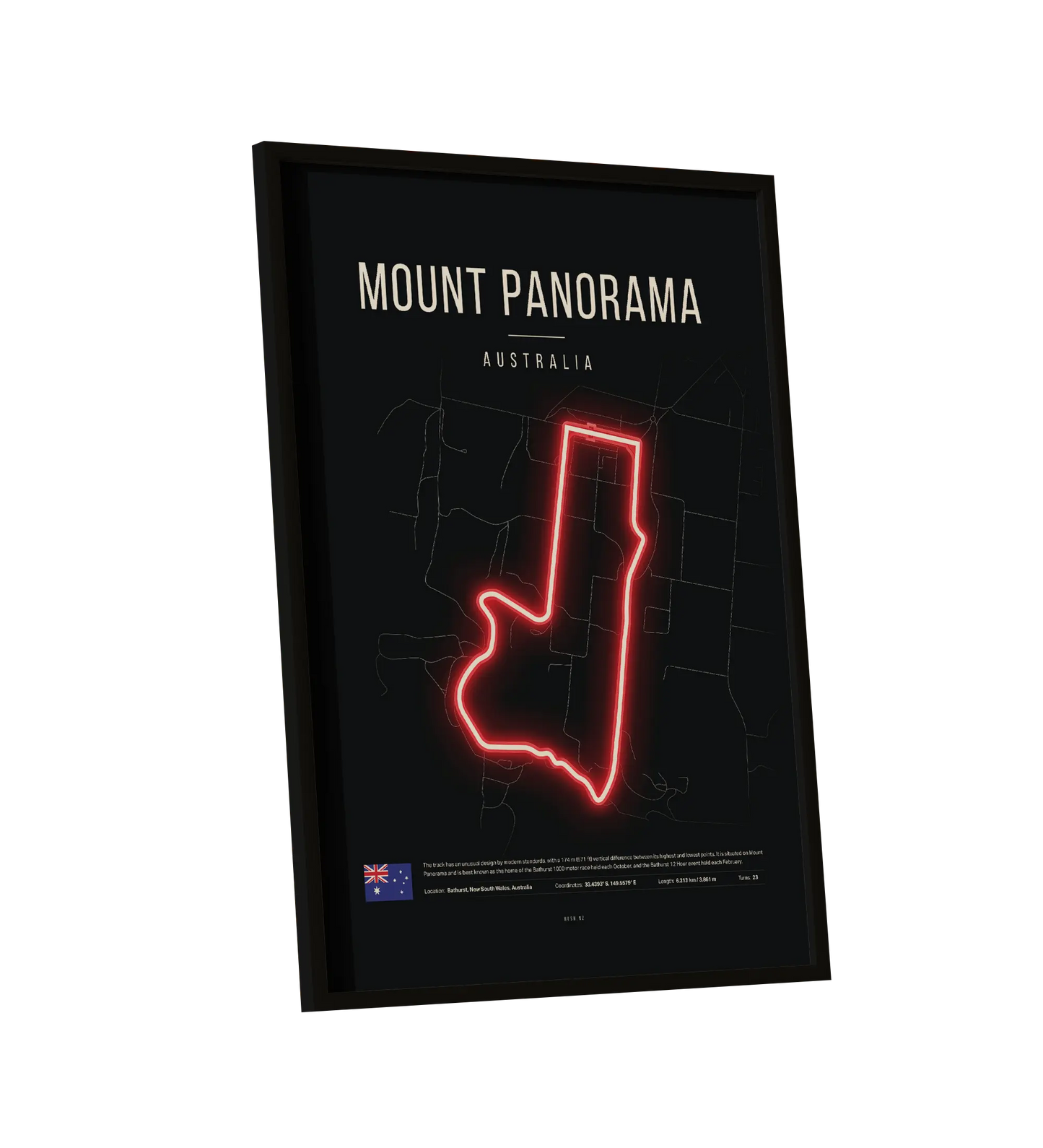 Australian Grand Prix 2025 | Mount Panorama F1 Circuit UV LED Neon Light