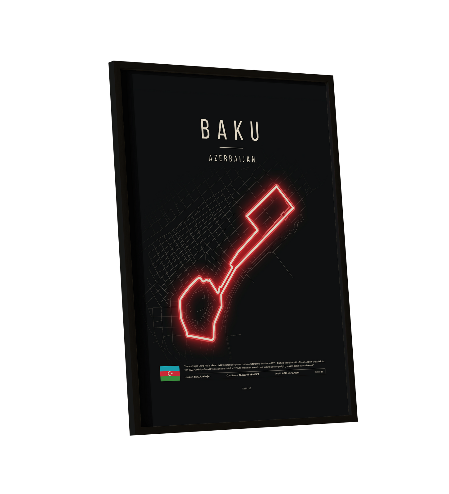 Azerbaijan Grand Prix 2025 Formula 1 - Baku City Circuit LED Neon Sign Light
