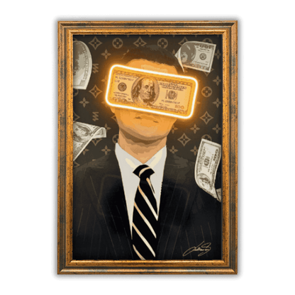 Wolf of Wall Street Money Rain | UV LED Wall Art