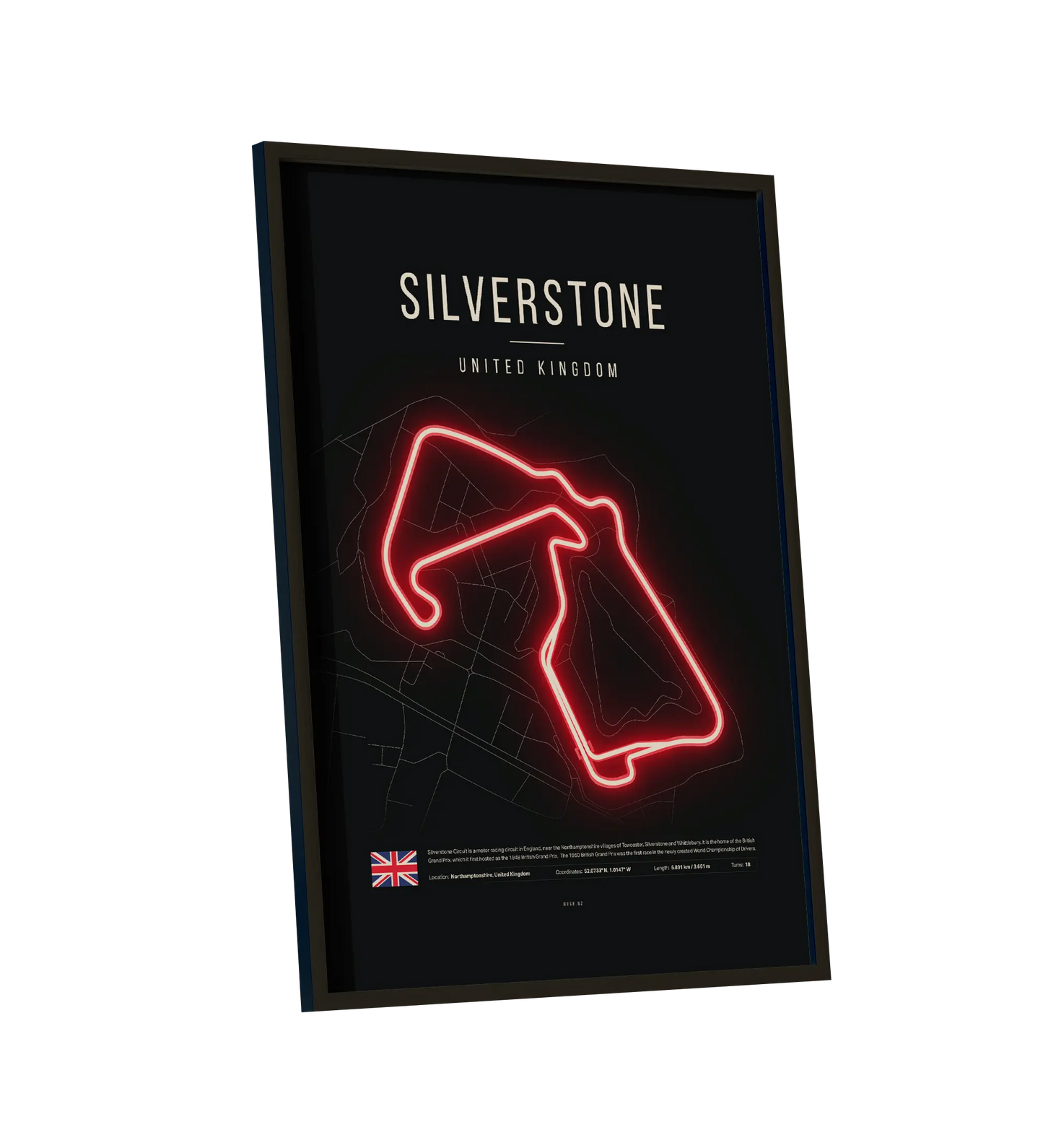 British Grand Prix 2025 | Silverstone F1 Circuit UV LED Neon Light