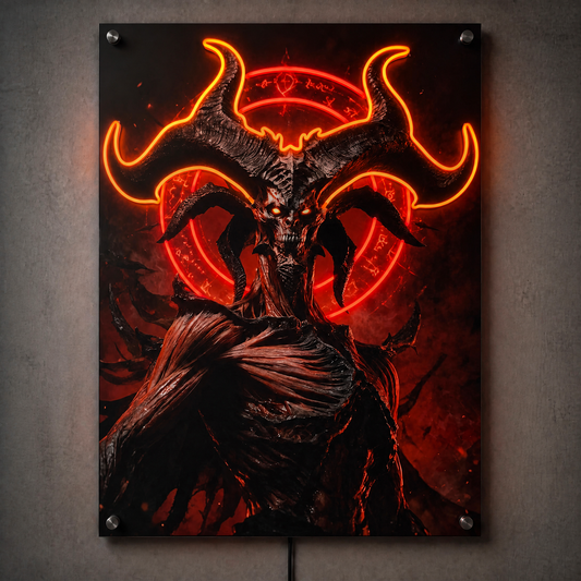 Red Demon LED Neon Wall Art - Premium Custom LED Neon Artwork