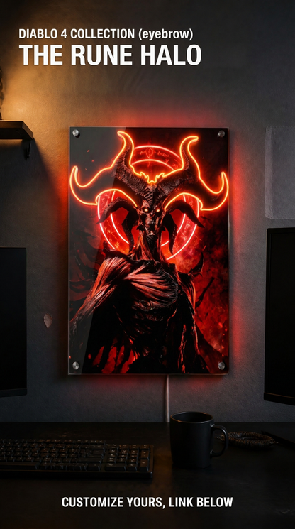 Red Demon LED Neon Wall Art - Premium Custom LED Neon Artwork