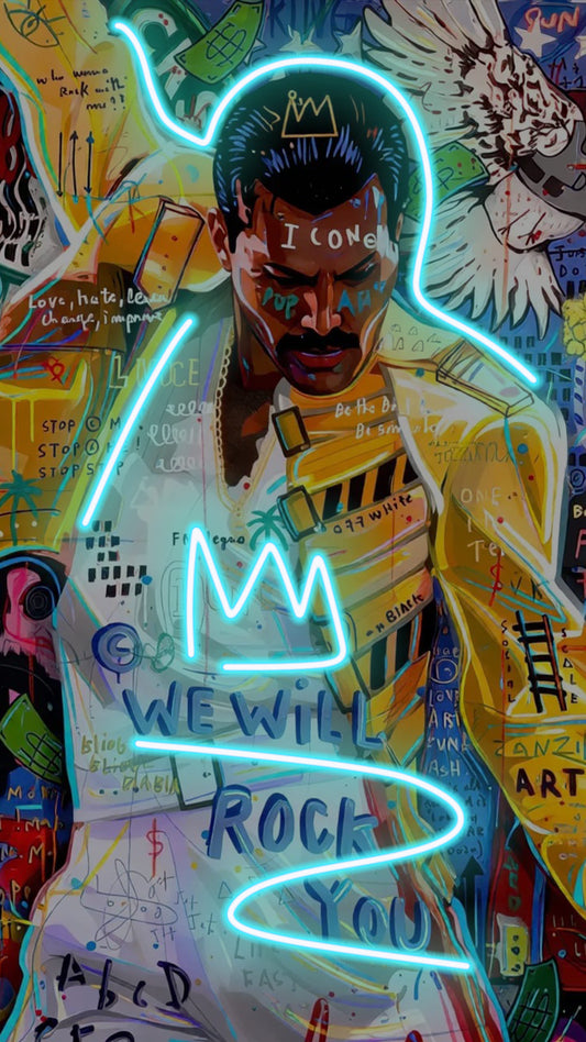 We Will Rock You | UV LED Wall Art