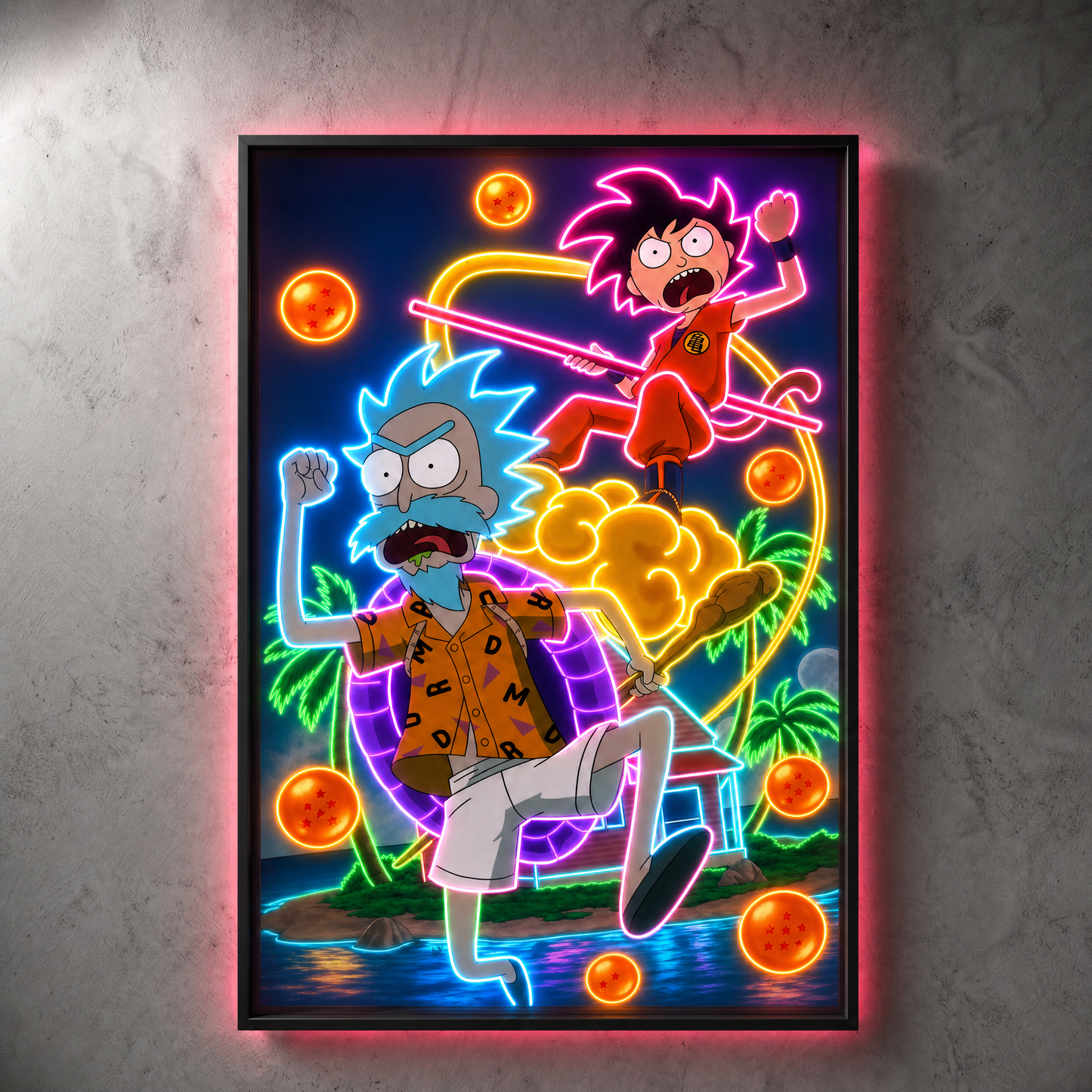 Anime Dragonball Z Neon Wall Art – UV Printed Custom LED Neon Artwork